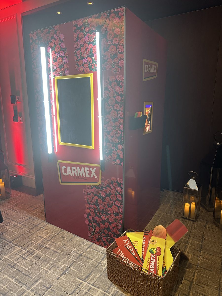 The Scribbler fully wrapped in Carmex branding at the Love Island All Stars event
